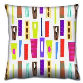 Aberto Design Cojín Multicolor 43 x 43 cm